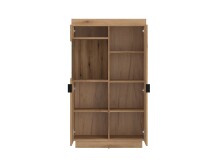 Stauraumvitrine >DELAMAR< in Coast Evoke Eiche Dekor - 80,4x140,2x39,6 (BxHxT)