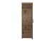 Glasvitrine >GRANO< in Viking Eiche Dekor/Kosmos Grau - 58x195x37,4 (BxHxT)