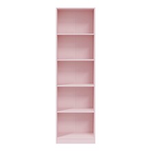 Jugendzimmer-Set >NUBE< in Alpen-Weiß / Grau / Rosa - 199x65x96 (BxHxT)