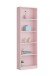 Jugendzimmer-Set >NUBE< in Alpen-Weiß / Grau / Rosa - 199x65x96 (BxHxT)
