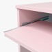 Jugendzimmer-Set >NUBE< in Alpen-Weiß / Grau / Rosa - 199x65x96 (BxHxT)