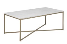 Couchtisch >Alisma< in weiss, Marmor - 120x46x60cm (BxHxT)