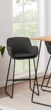 Barhocker >Lisa< (2er-Set) in Grau, Polyester,...