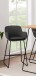 Barhocker >Lisa< (2er-Set) in Grau, Polyester, Stahl - 52x100x53cm (BxHxT)