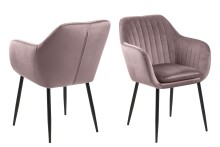 Armlehnstuhl >Emilia< in dusty rose, Polyester,...