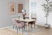 Armlehnstuhl >Emilia< in dusty rose, Polyester, Stahl - 57x83x61cm (BxHxT)