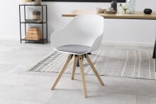 Schalenstuhl >Tina< (2er-Set) in Grau -...