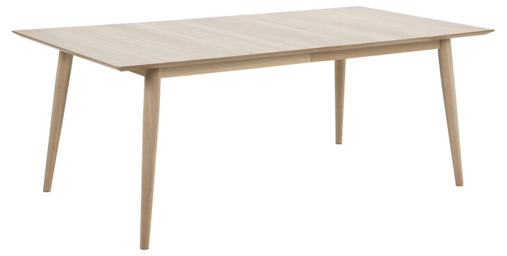 Esstisch >Century< in Eiche weiss pigmentiert, MDF - 200x75,3x100cm (BxHxT)