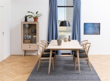 Esstisch >Century< in Eiche weiss pigmentiert, MDF - 200x75,3x100cm (BxHxT)
