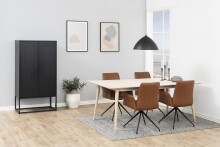 Esstisch >Century< in Eiche weiss pigmentiert, MDF - 200x75,3x100cm (BxHxT)