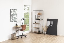 Schreibtischstuhl >Batilda -A1< in cognac, Polyurethan, Stahl - 55x87x54 (BxHxT)
