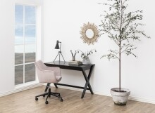 Schreibtischstuhl >Nora< in dusty rose, Polyester, Stahl - 58x91x58cm (BxHxT)