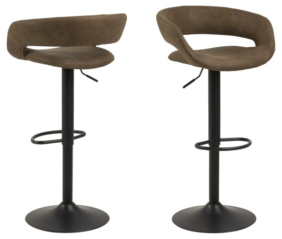 Barhocker >Grace< (2er-Set) in hellbraun - 54,5x101x48,5 (BxHxT)