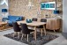Kulissen-Esstisch >Marte< in Eiche weiss pigmentiert, MDF - 180x76x102cm (BxHxT)