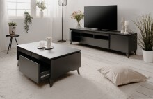 Wohnzimmer-Set >Bertrix< in Schiefer dunkel /...