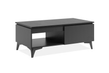 Wohnzimmer-Set >Bertrix< in Schiefer dunkel / anthrazit - 177x51,5x40cm (BxHxT)