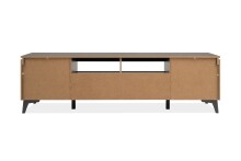 Wohnzimmer-Set >Bertrix< in Schiefer dunkel / anthrazit - 177x51,5x40cm (BxHxT)