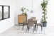 Esstisch >Wilma< in Wildeiche, schwarz, MDF, Stahl - 80x75x80cm (BxHxT)