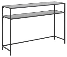 Konsolentisch >Seaford< in schwarz, MDF, Stahl -...
