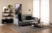 Couchtisch >Angus< in schwarz, MDF, Stahl - 115x40x60cm (BxHxT)