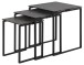 Satztisch >Katrine< (3-teilig) in schwarz - 50x55x50 (BxHxT)