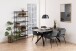 Regal >Angus< in schwarz, MDF, Stahl - 94x172x27cm (BxHxT)
