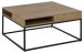 Couchtisch >Willford< in Wildeiche, MDF, Stahl - 80x40x80cm (BxHxT)