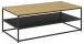 Couchtisch >Gila< in Wildeiche, MDF, Stahl - 120x42x60cm (BxHxT)