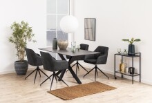 Esstisch >Heaven< in schwarz, Glas-Keramik,Stahl -...
