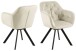 Armlehnstuhl >Lola< in sand, Polyester, Stahl - 57,5x81,5x61,5cm (BxHxT)