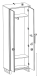 Garderoben-Set >Joe< (5-teilig) in Eiche / anthrazit - 235x197x40 (BxHxT)
