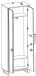 Garderoben-Set >Eddie< (5-teilig) in Eiche / schwarz - 235x197x40 (BxHxT)