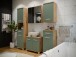 Badezimmer-Set >Veris< (5-teilig) in Artisan Eiche Dekor / salbei, Holzwerkstoff