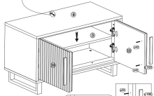 Garderoben-Set >Joe< (3-teilig) in Eiche / anthrazit - 153x197x40 (BxHxT)