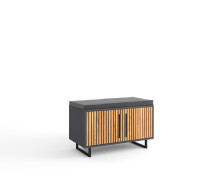 Garderoben-Set >Joe< (4-teilig) in Eiche / anthrazit - 165x197x40 (BxHxT)