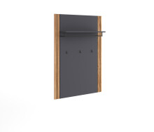 Garderoben-Set >Joe< (4-teilig) in Eiche / anthrazit - 165x197x40 (BxHxT)