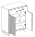 Garderoben-Set >Joe< (4-teilig) in Eiche / anthrazit - 165x197x40 (BxHxT)