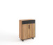 Garderoben-Set >Eddie< (4-teilig) in Eiche / schwarz - 165x197x40 (BxHxT)