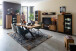 Wohnwand >Eddie< (3-teilig) in Eiche / schwarz - 287x173x40 (BxHxT)