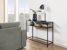 Konsolentisch >Newcastle< in schwarz, Stahl - 100x79x35cm (BxHxT)