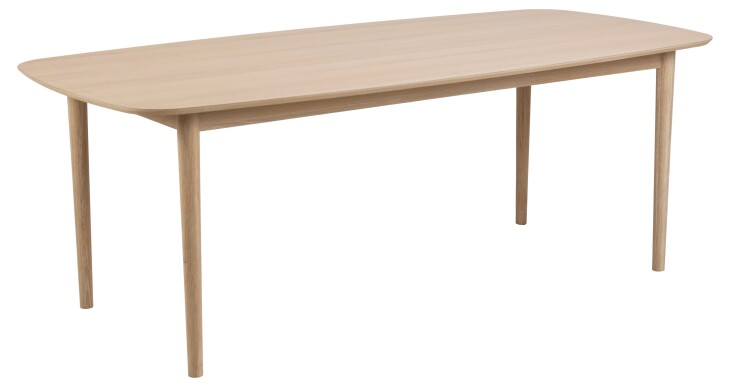Kulissen-Esstisch >Aston< in Eiche weiss pigmentiert, MDF - 210x75x100cm (BxHxT)