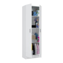 Mehrzweckschrank >Multipurpose< in Weiß - 59x180x37 (BxHxT)