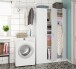 Mehrzweckschrank >Multipurpose< in Weiß - 109x180x37 (BxHxT)