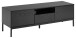 TV-Board >Seaford< in schwarz, MDF. Stahl - 140x45x40cm (BxHxT)