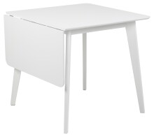 Klapptisch >Roxby< in weiss, MDF, Rubberwood -...