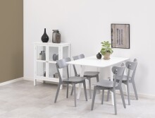 Klapptisch >Roxby< in weiss, MDF, Rubberwood - 80x76x80cm (BxHxT)