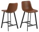 Barhocker >I_Oregon< (2er-Set) in cognac - 43,5x91,5x50 (BxHxT)