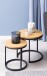 Satztisch >Spiro< (2er-Set) in Wildeiche; schwarz, MDF, Stahl - 45x40x45 (BxHxT)