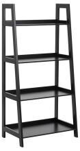 Leiterregal >Wally< in schwarz, MDF - 63x130x40cm...