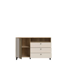 Kommode >KILLARNEY< in Sand / Mauvella Eiche Dekor - 138,1x87x42cm (BxHxT)